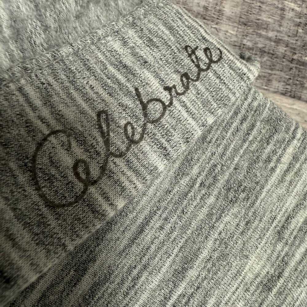 Lucky Brand Fleece Hooded Pullover-Small-Heather Gray-Lace Up-High Low Hem- - Picture 6 of 11